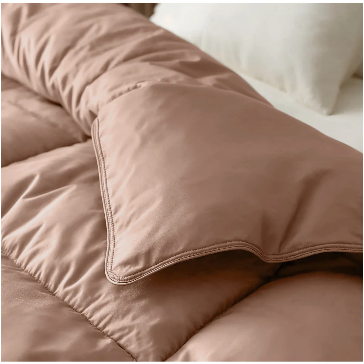 Zelesta Deluxe Uni Baumwollsatin Sommerbettdecke - Erdrot - Image 4