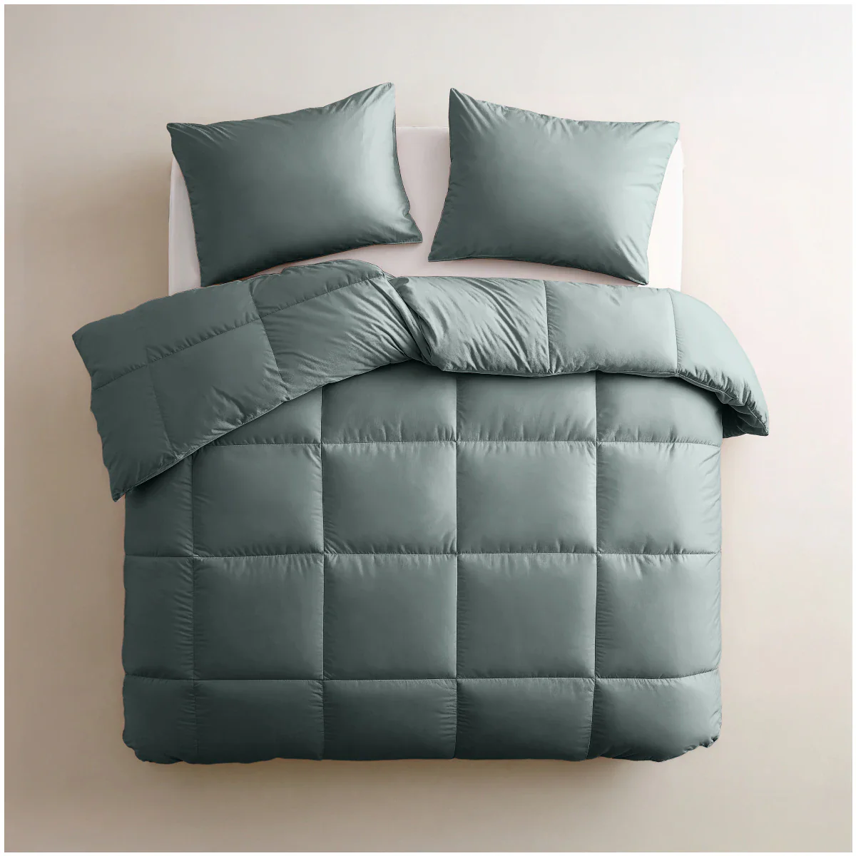 Zelesta Deluxe Uni Baumwollsatin Sommerbettdecke - Grün - Image 3