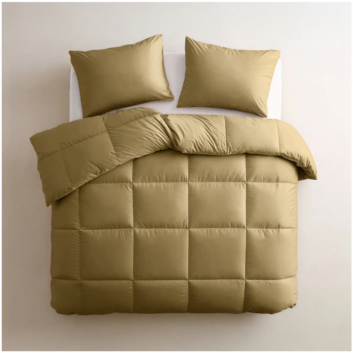 Zelesta Deluxe Uni Baumwollsatin Sommerbettdecke - Ockergelb - Image 6