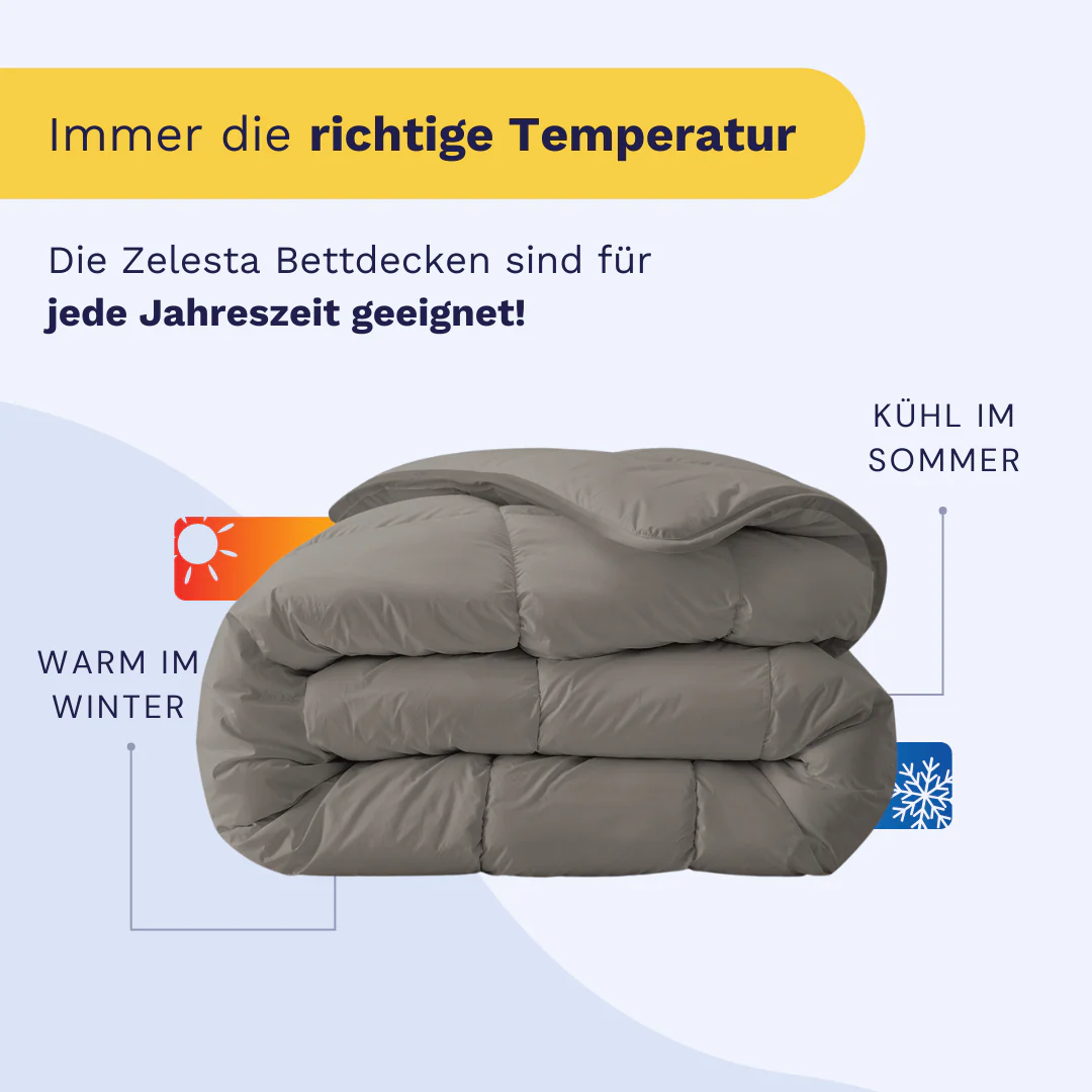 Zelesta Everyday Uni Bettdecke - Zartes Grau - Image 5