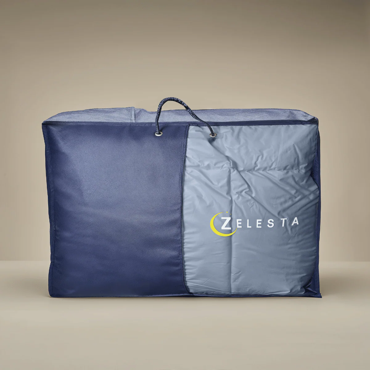 Zelesta Deluxe Perkal-Baumwolle Bettdecke - Traumblau & Creme - Image 9