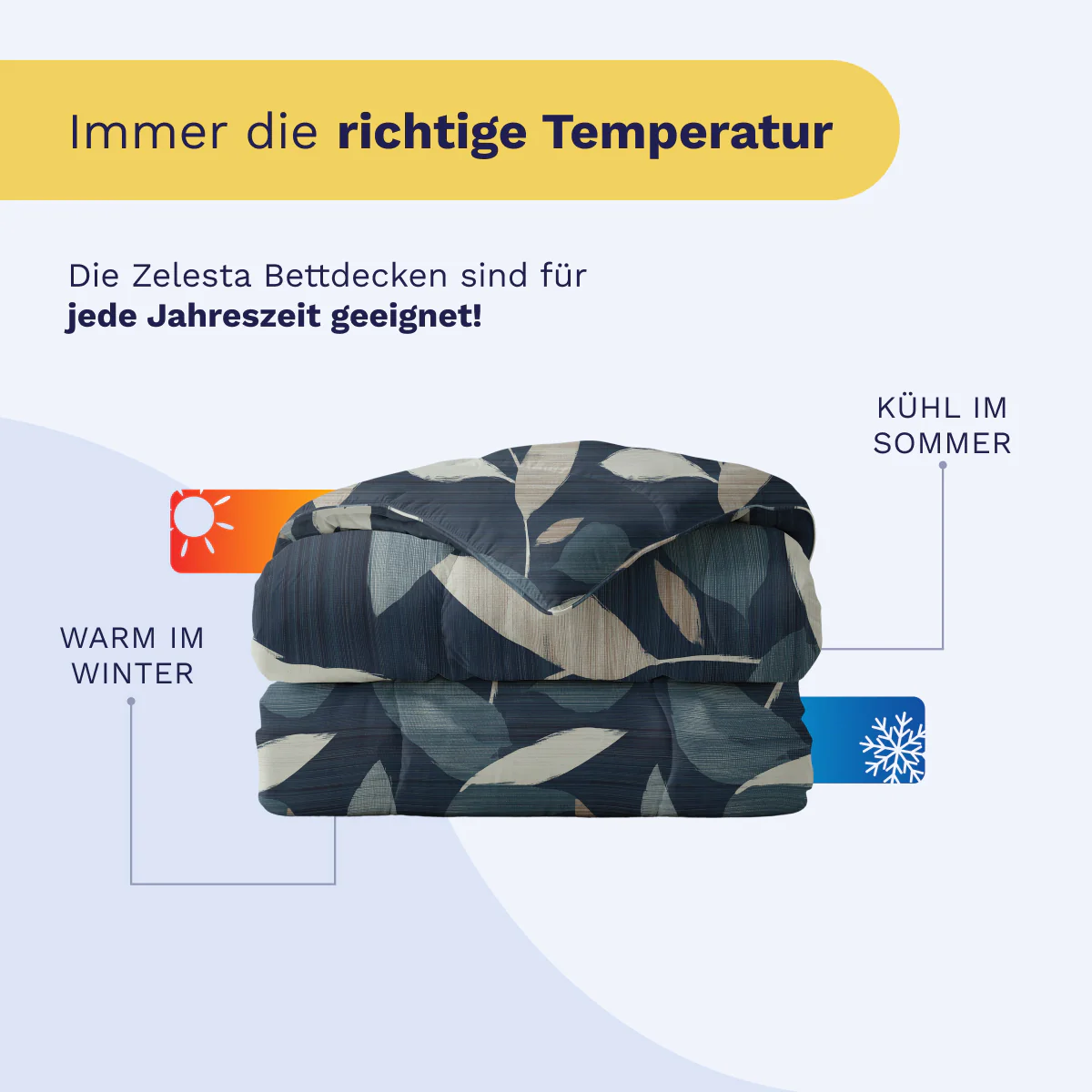 Zelesta Pure Design Baumwolle Bettdecke - Dark Leaves - Image 7