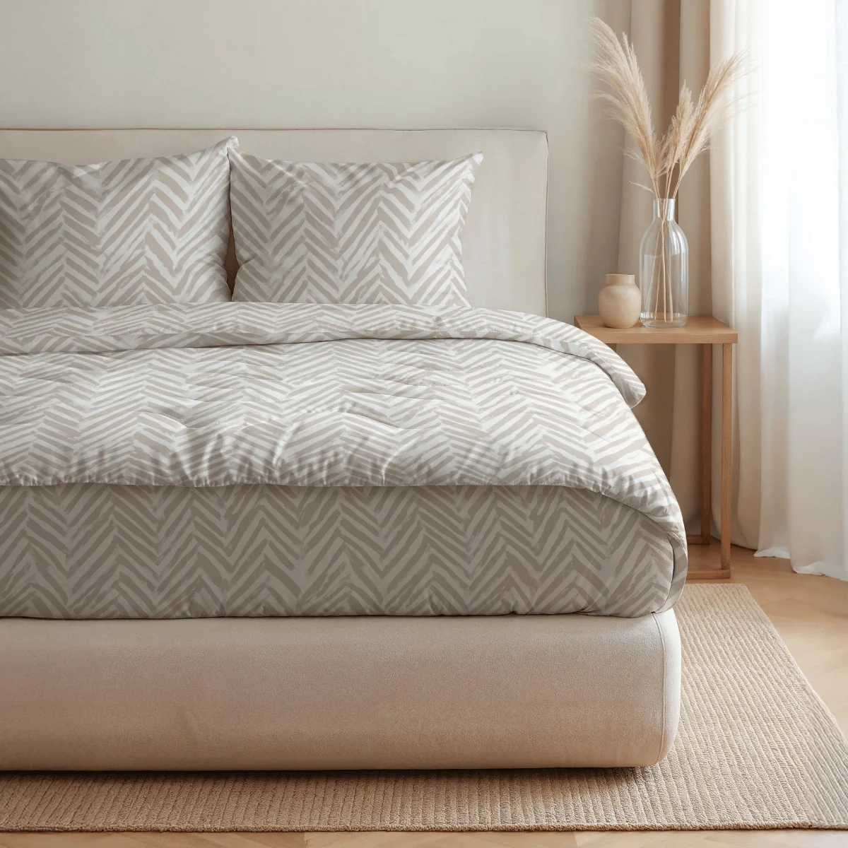 Zelesta Pure Design Baumwolle Bettdecke - Ethnic Cream - Image 3