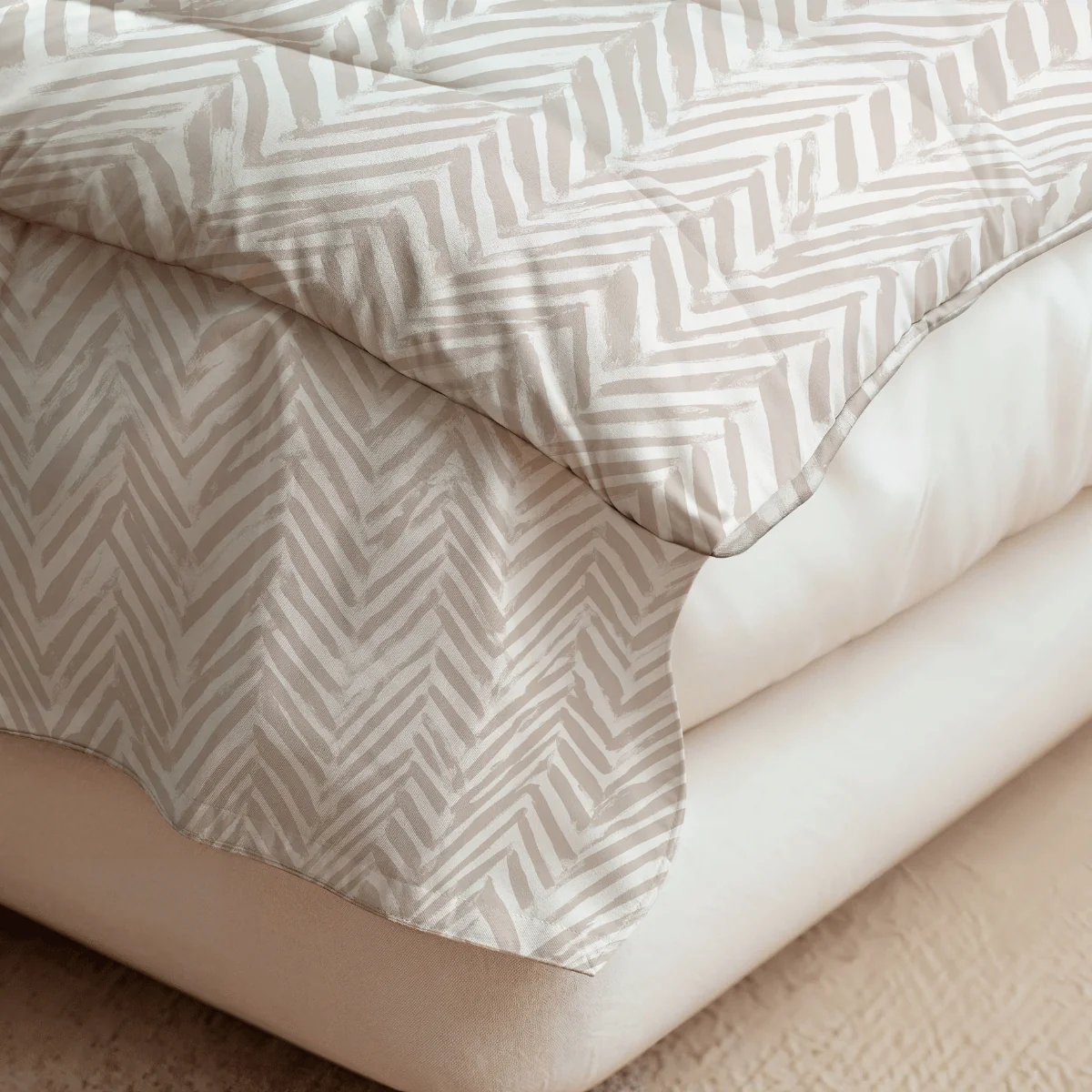 Zelesta Pure Design Baumwolle Bettdecke - Ethnic Cream - Image 4
