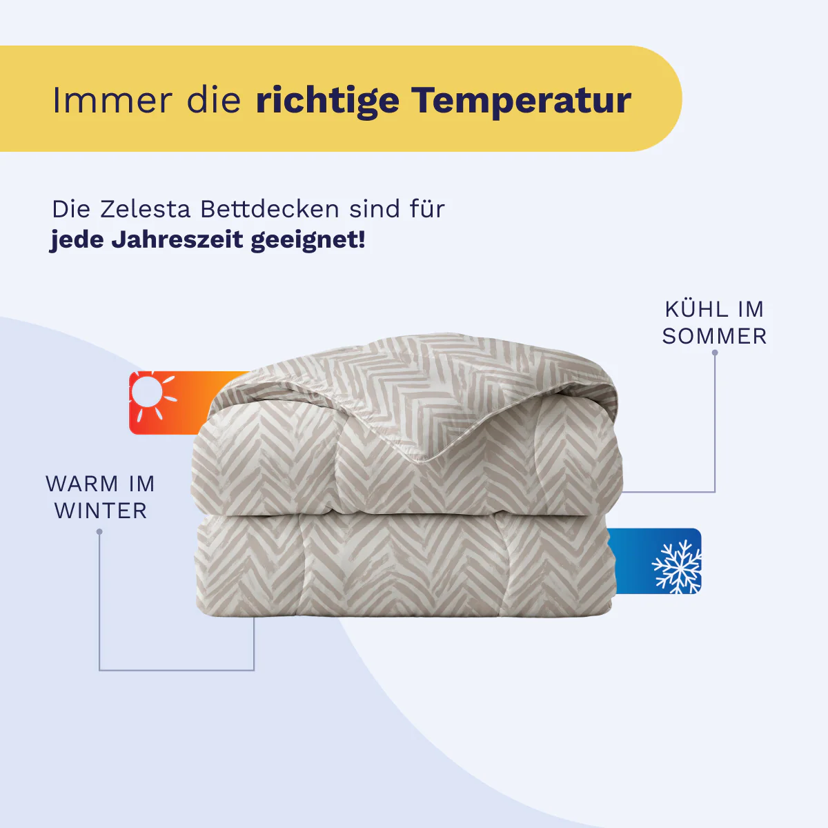 Zelesta Pure Design Baumwolle Bettdecke - Ethnic Cream - Image 7