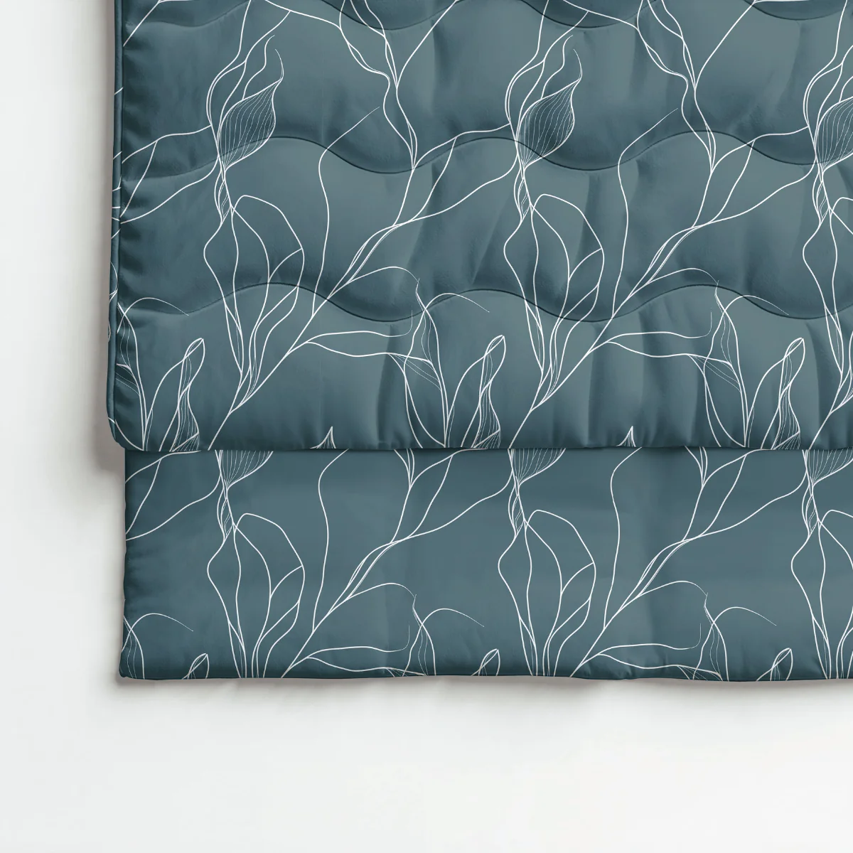Zelesta Pure Design Baumwolle Bettdecke - White Leaves - Image 6