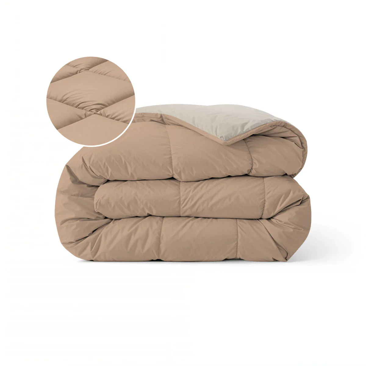 Zelesta Pure Duo Baumwolle Bettdecke - Rosabraun & Betonbraun