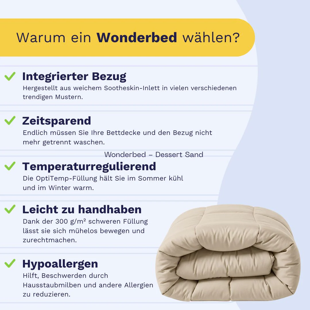 Zelesta Pure Uni Baumwolle Bettdecke - Desert Sand - Image 3