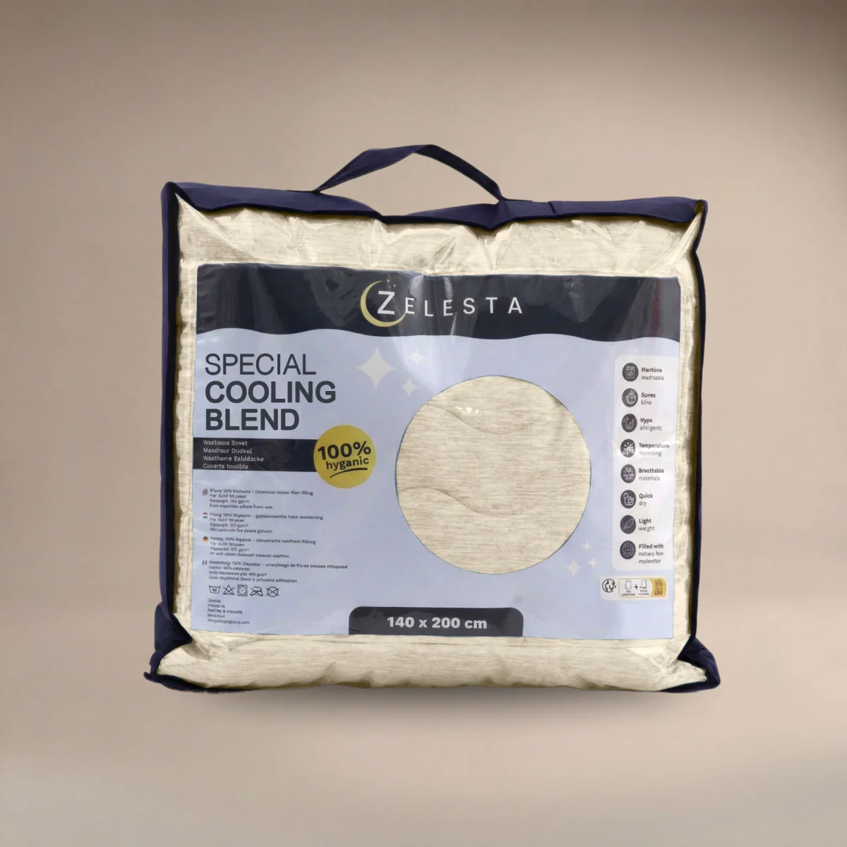 Zelesta Special Cooling Blend Sommerbettdecke - Elfenbeinsand - Image 7