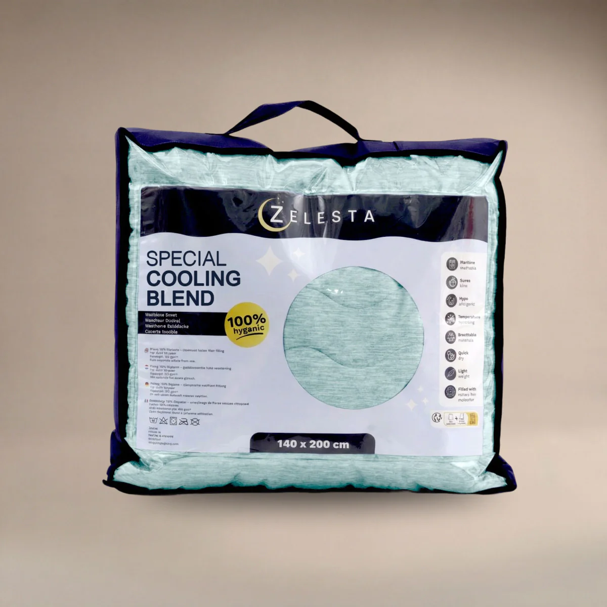 Zelesta Special Cooling Blend Sommerbettdecke - Frisches Mintgrün - Image 7
