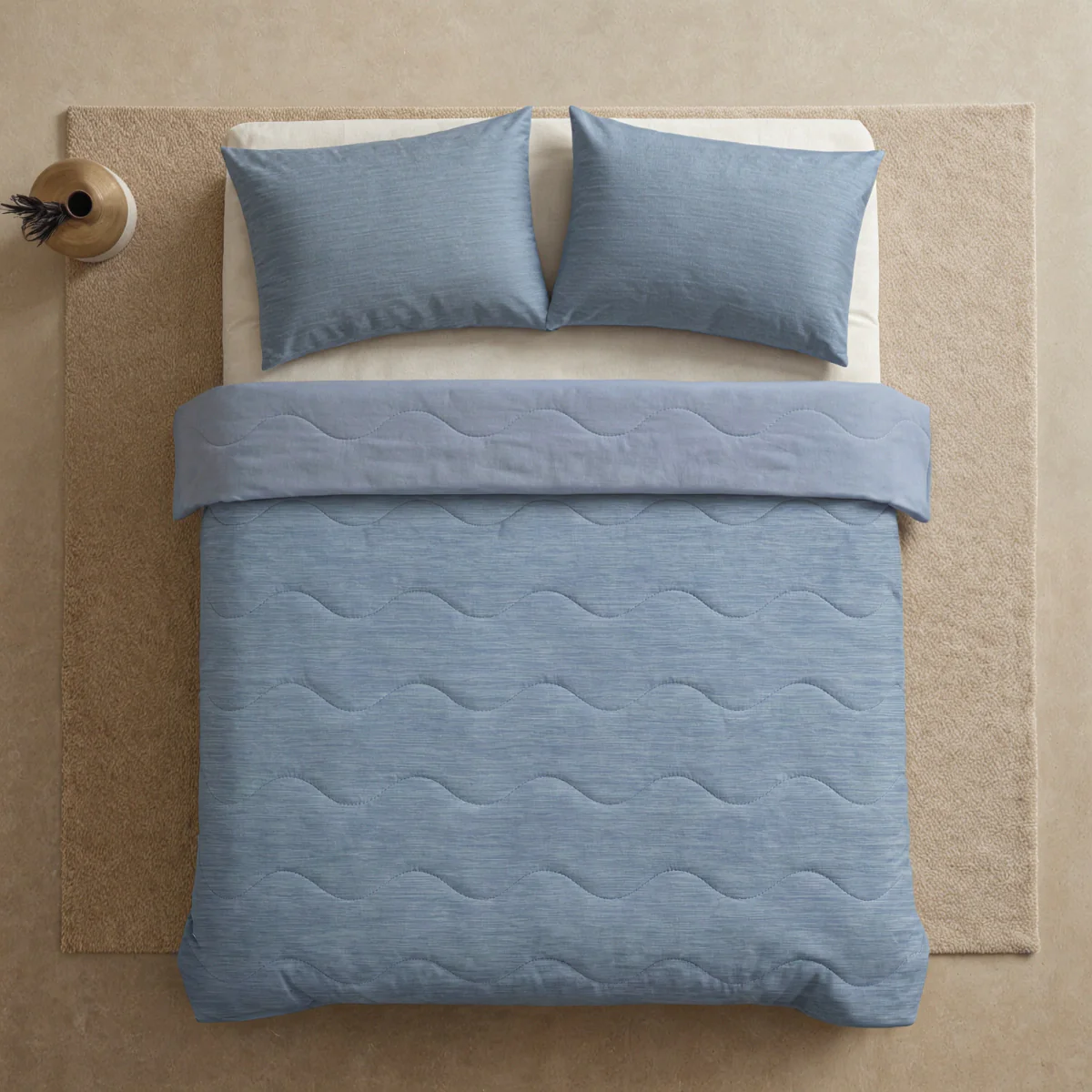 Zelesta Special Cooling Blend Sommerbettdecke - Sanftes Blau - Image 4