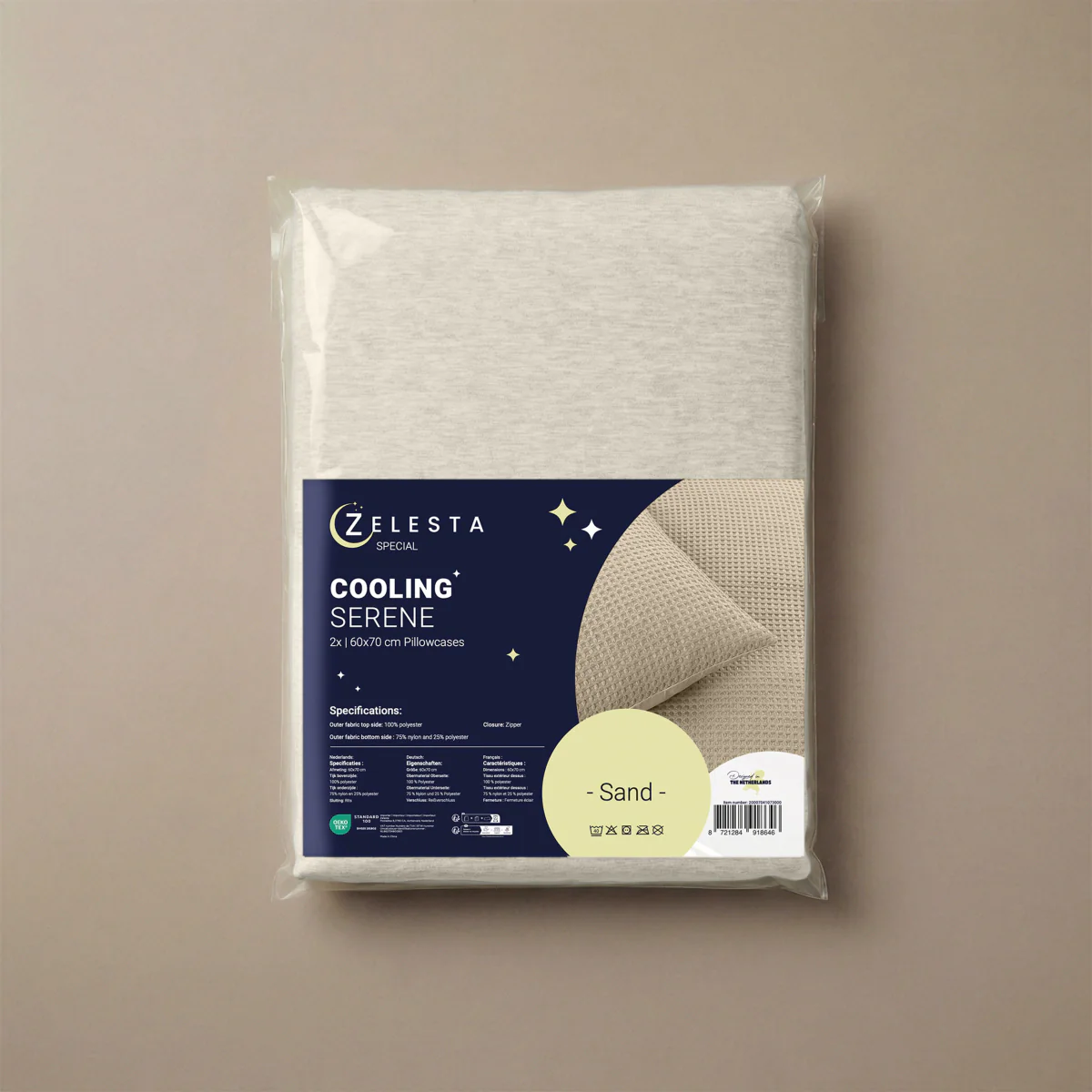Zelesta Special Cooling Serene Kissenbezug Set von 2 - Sand - Image 3