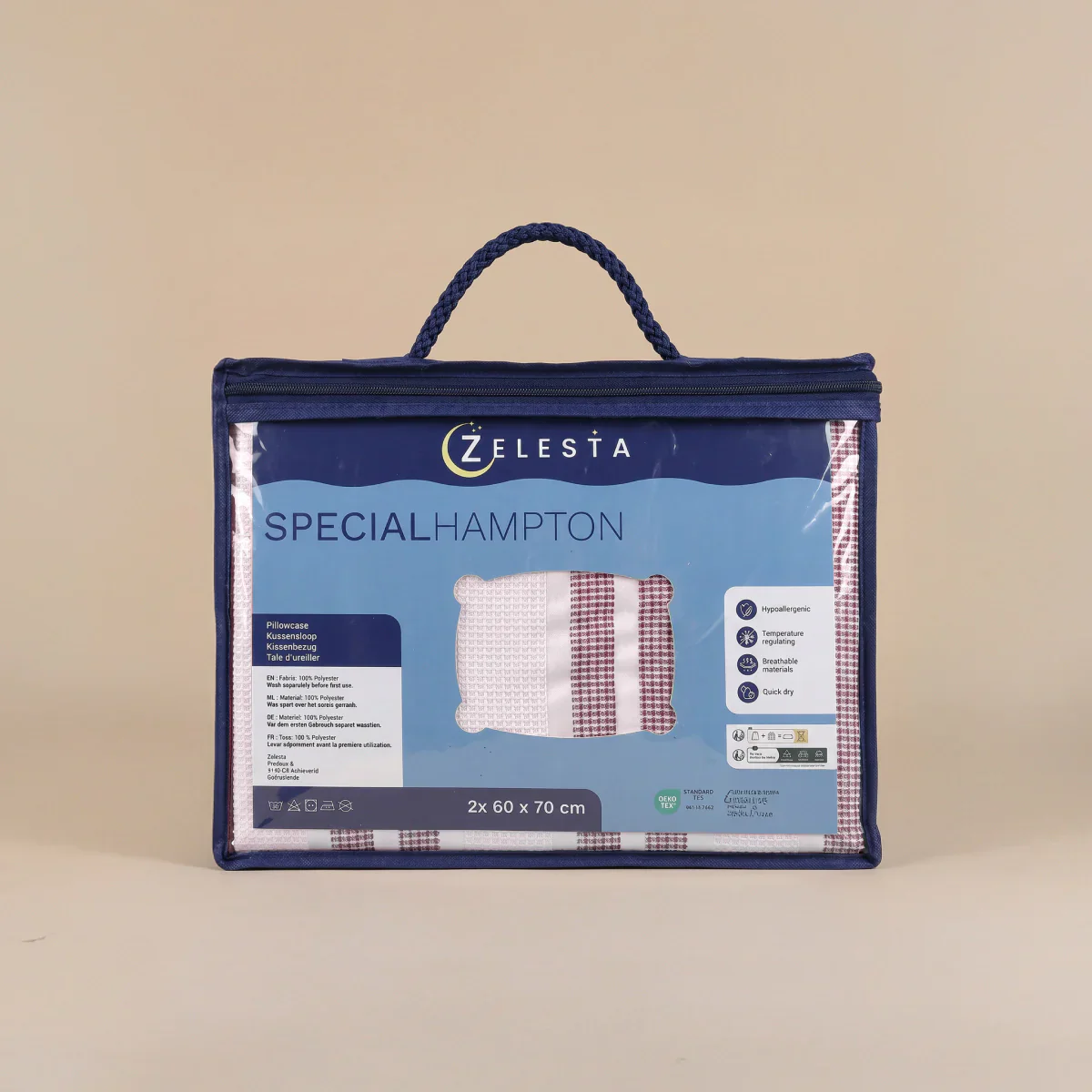 Zelesta Special Hampton Kissenbezug 2er-Set - Bordeauxrot - Image 4