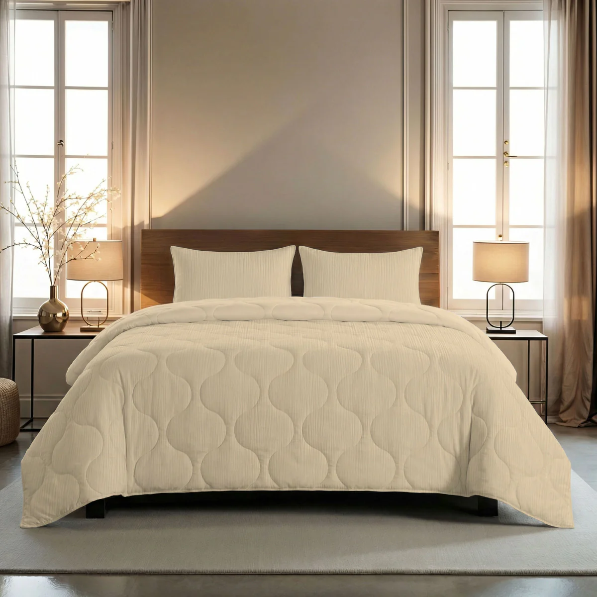 Zelesta Special Musselin Sommerbettdecke - Sanftes Buttergelb - Image 3