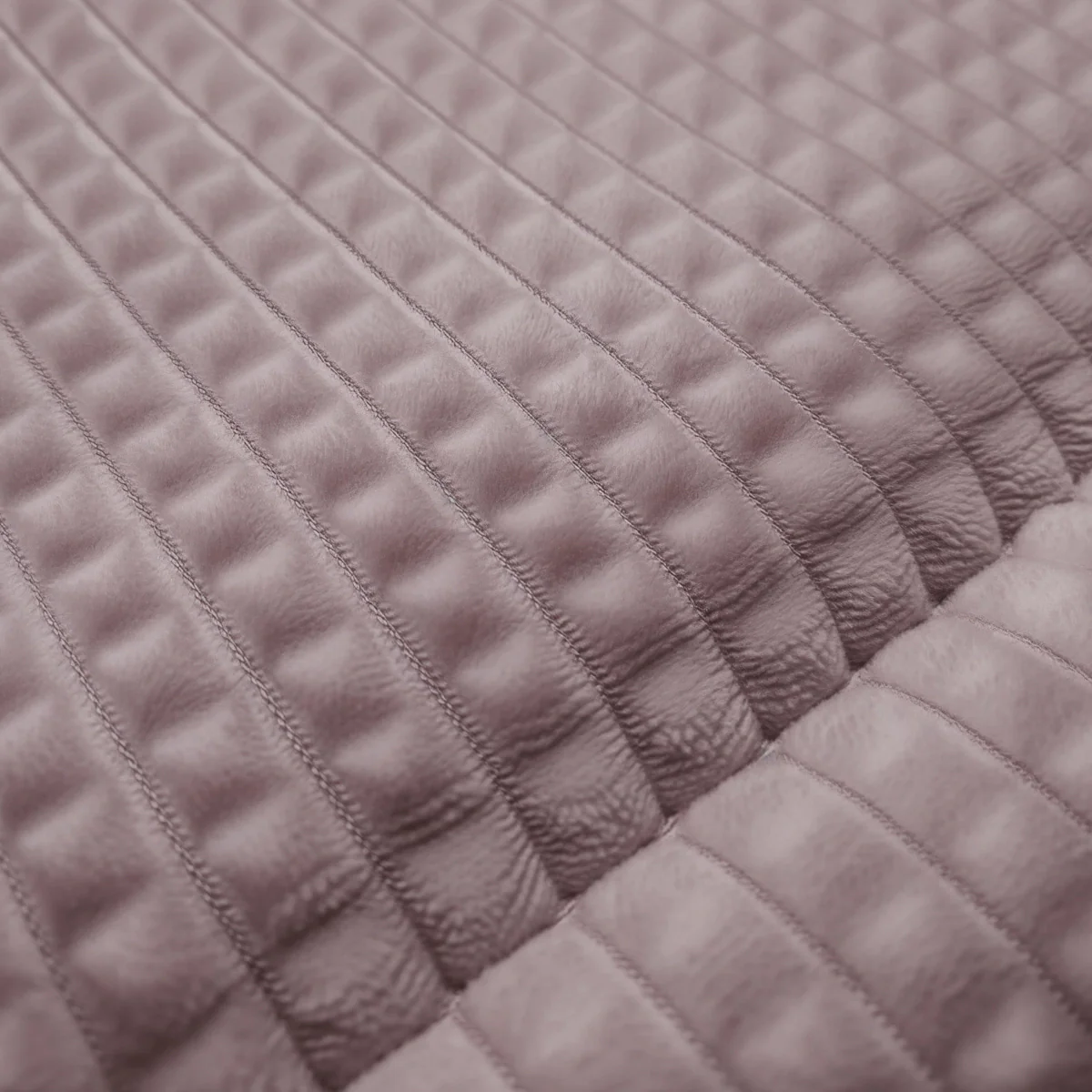 Zelesta Special Teddy Check Bettdecke - Altrosa - Image 5