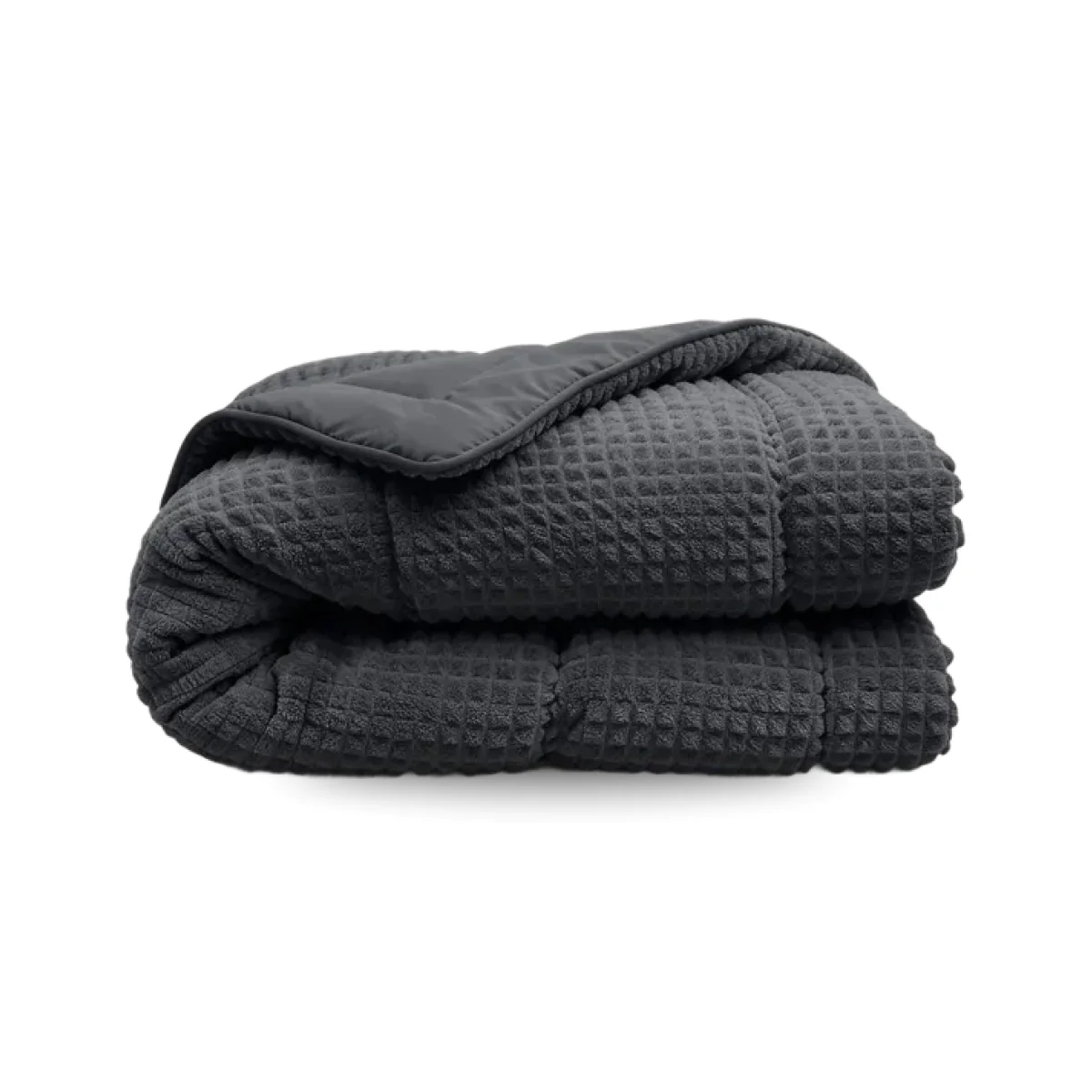 Zelesta Special Teddy Check Bettdecke - Anthrazit