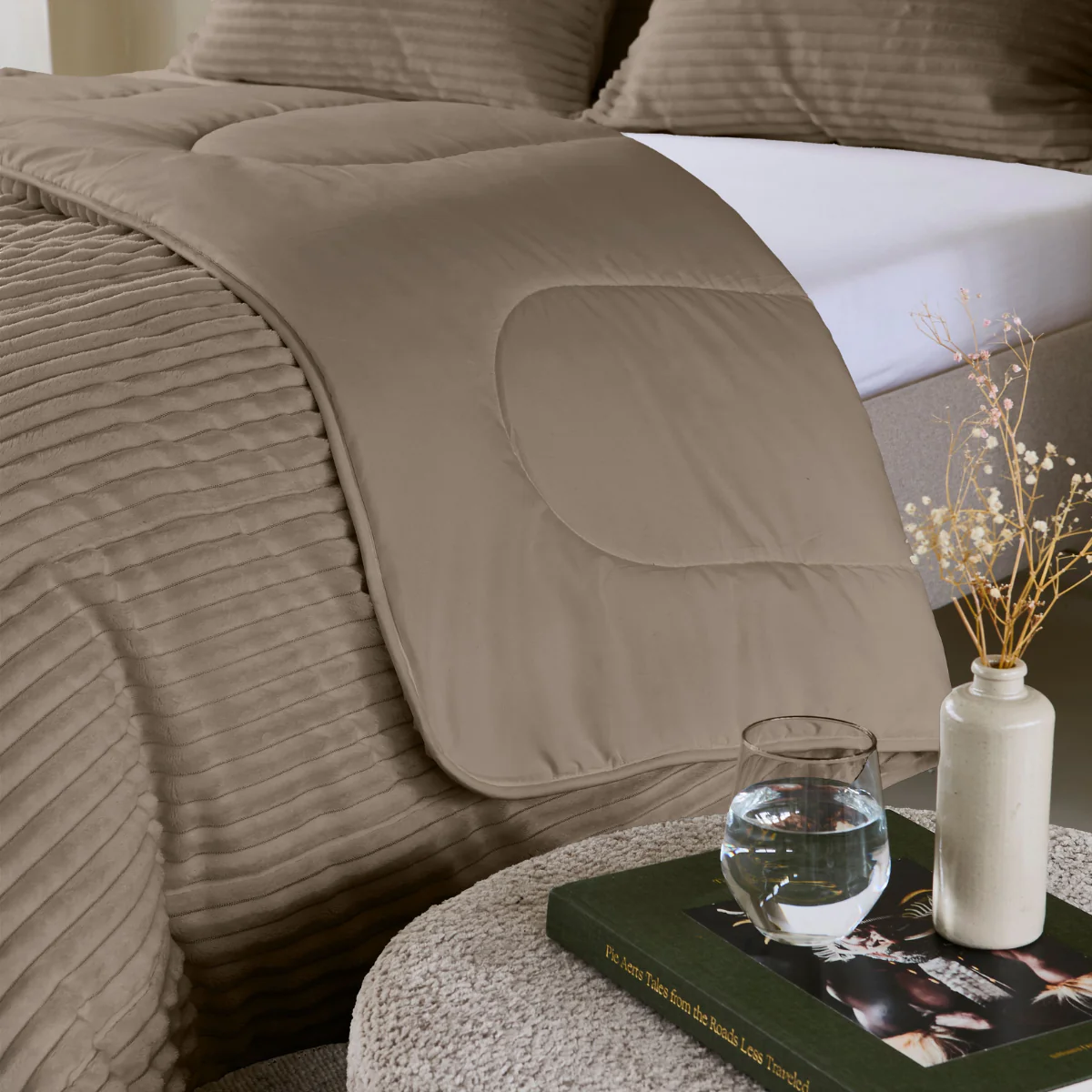 Zelesta Special Teddy Groove Bettdecke - Taupe - Image 3