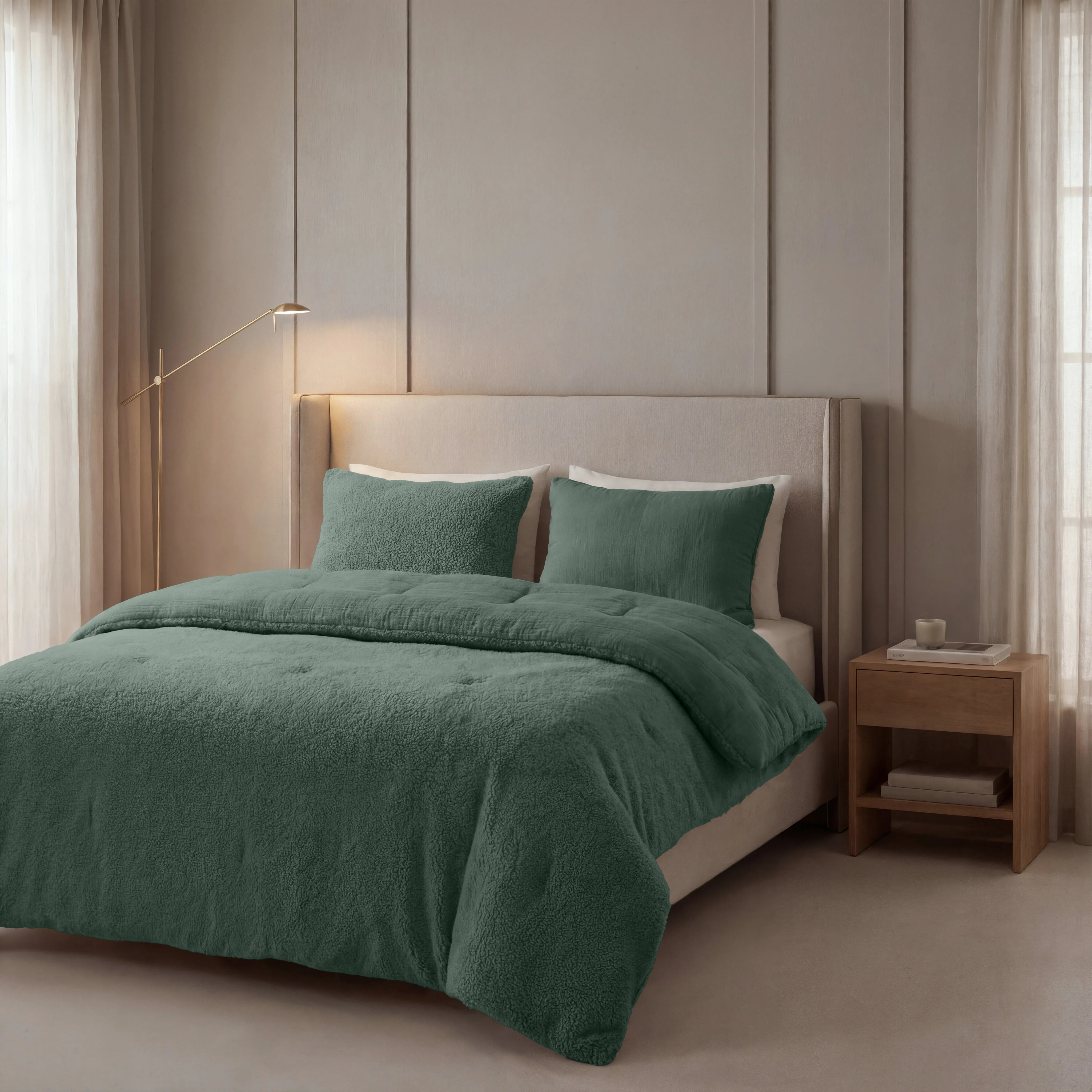 Zelesta Teddy Baumwolle Musselin - Green - Image 3
