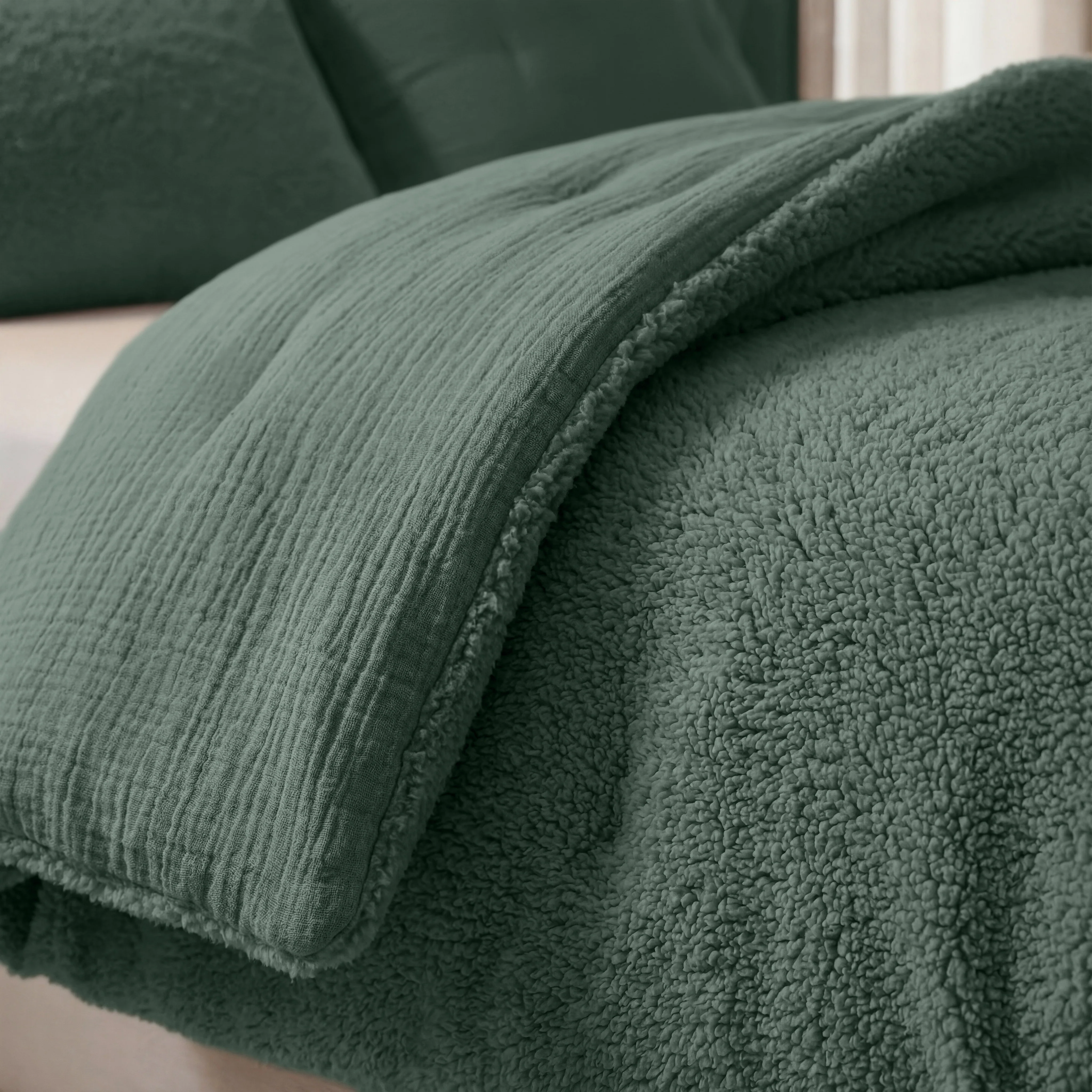 Zelesta Teddy Baumwolle Musselin - Green - Image 4