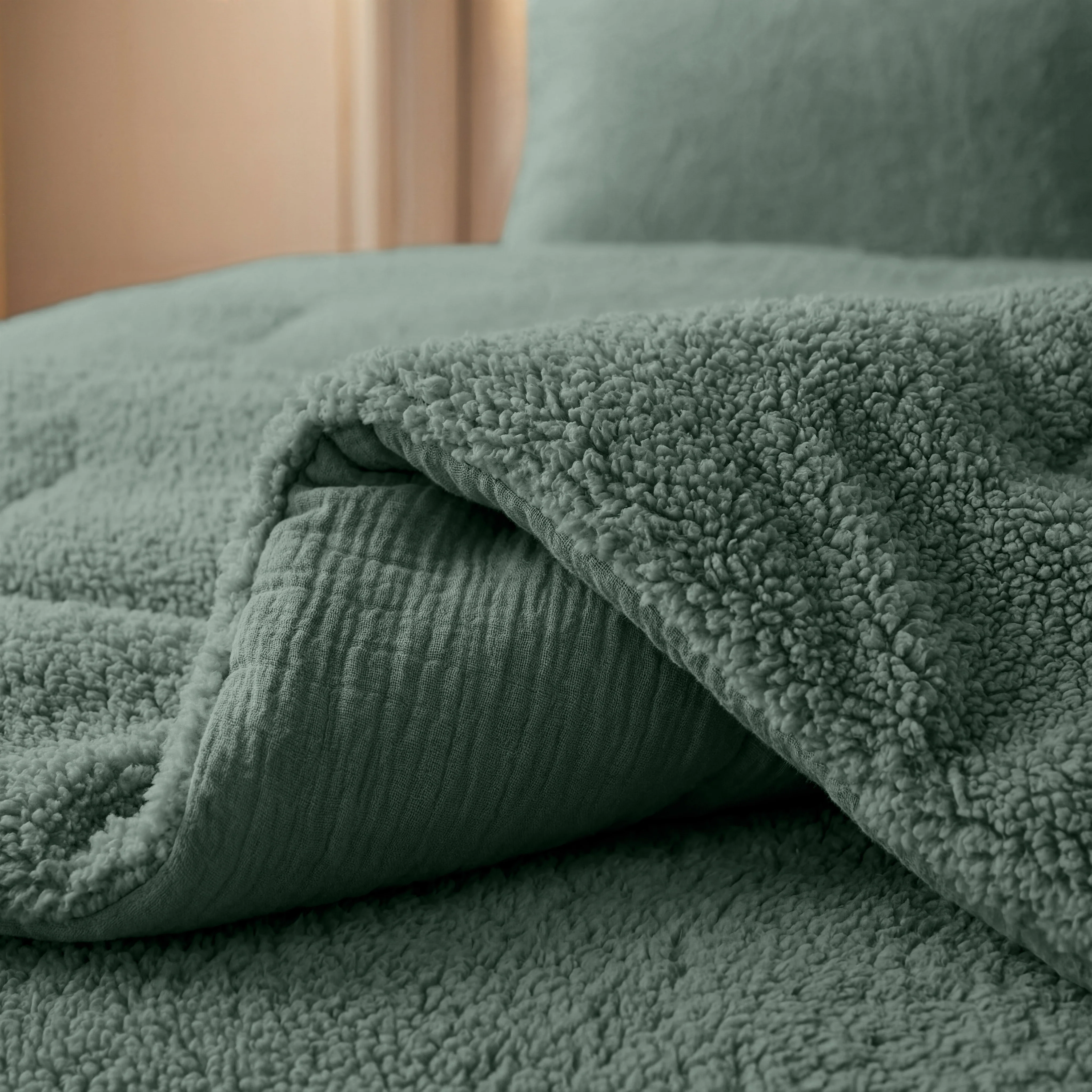 Zelesta Teddy Baumwolle Musselin - Green - Image 5