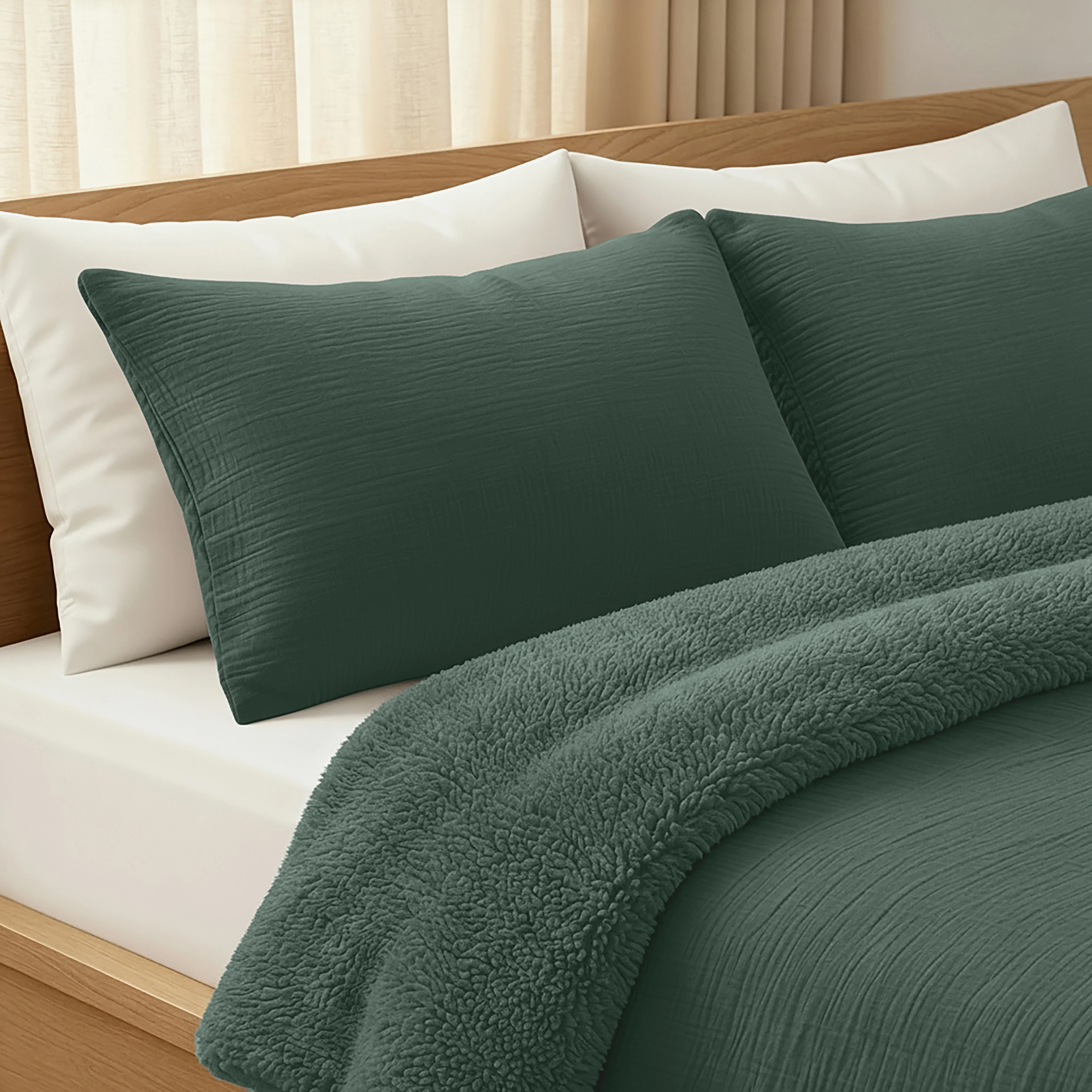 Zelesta Teddy Baumwolle Musselin - Green - Image 6