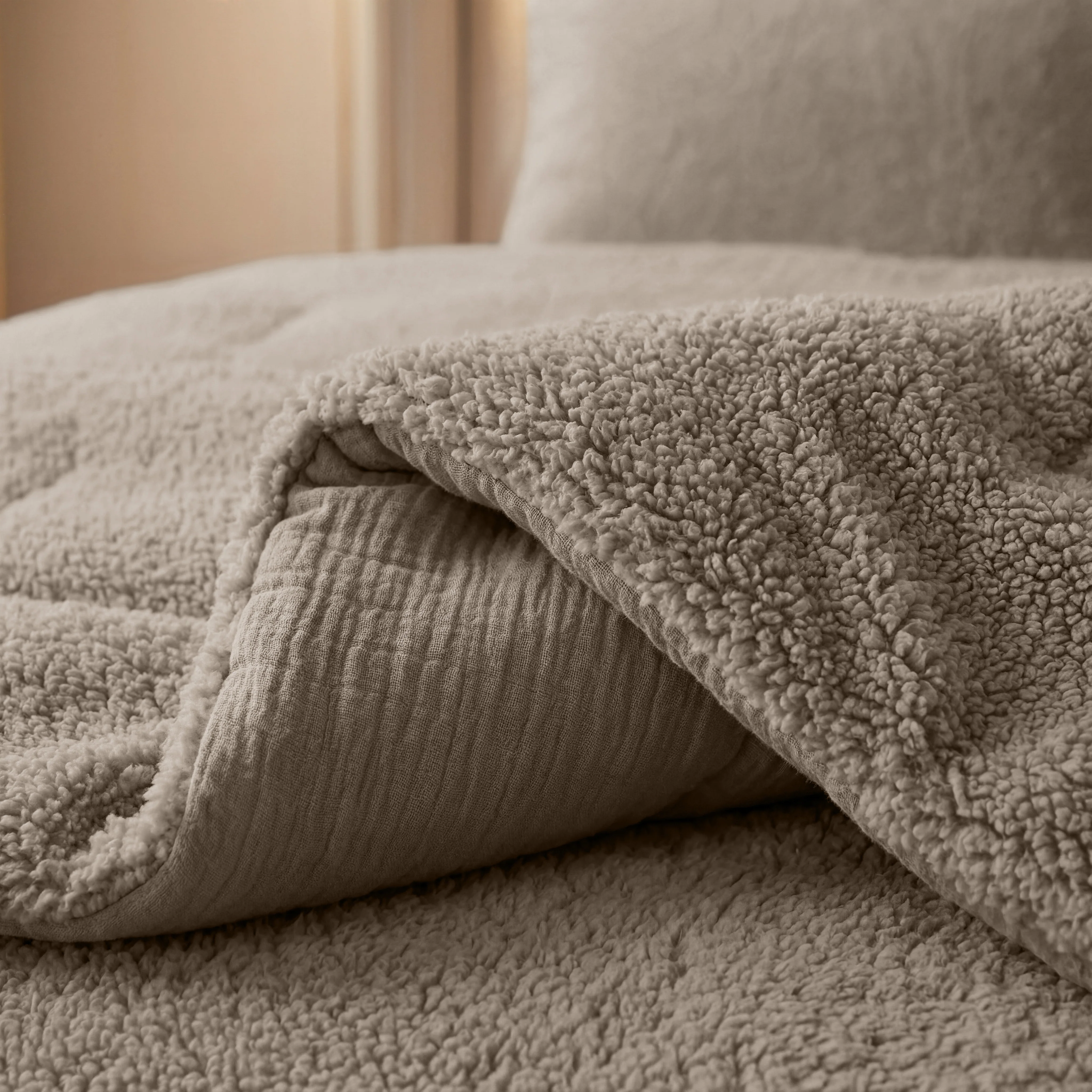 Zelesta Teddy Baumwolle Musselin - Taupe - Image 5