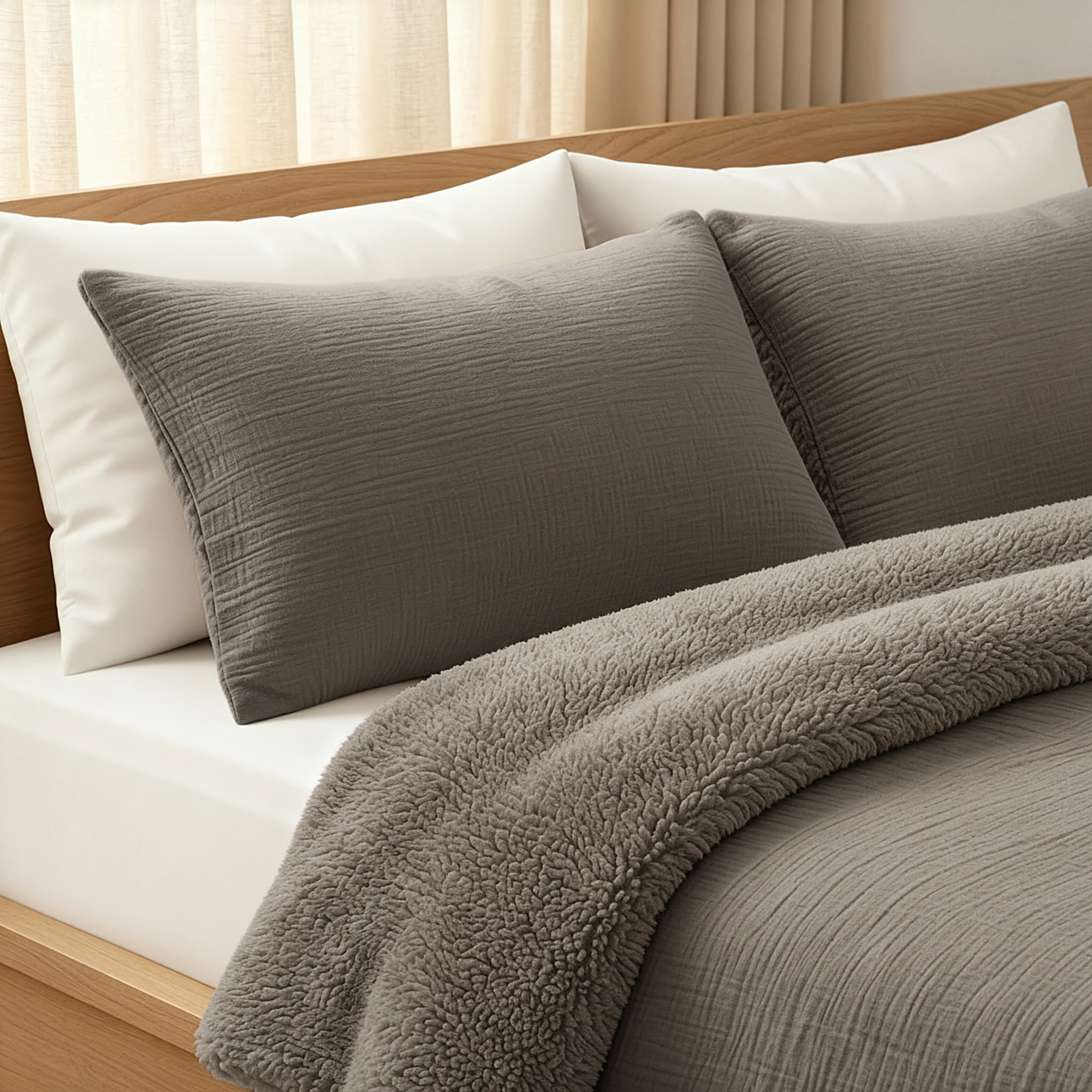 Zelesta Teddy Baumwolle Musselin - Taupe - Image 6