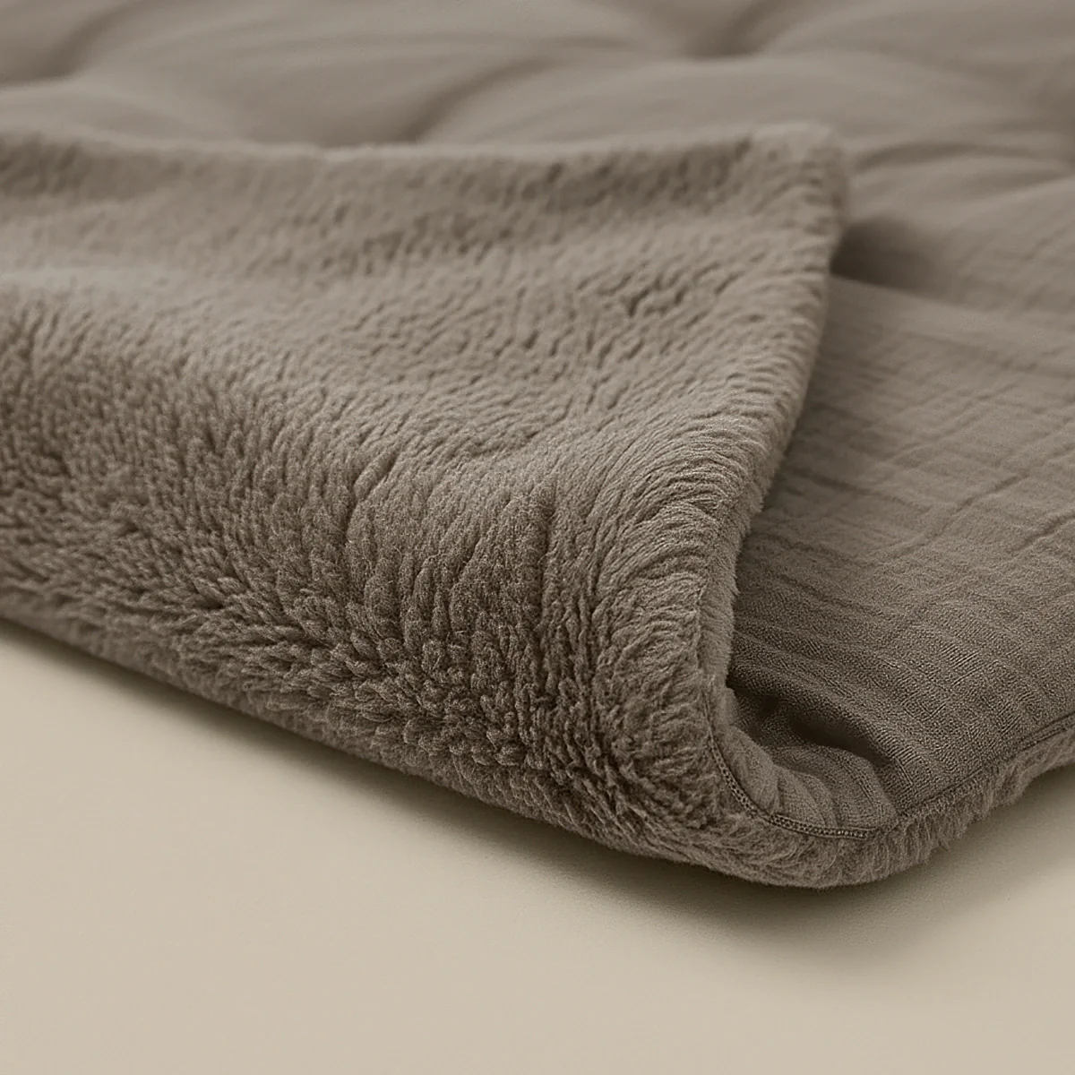 Zelesta Teddy Baumwolle Musselin - Taupe - Image 7