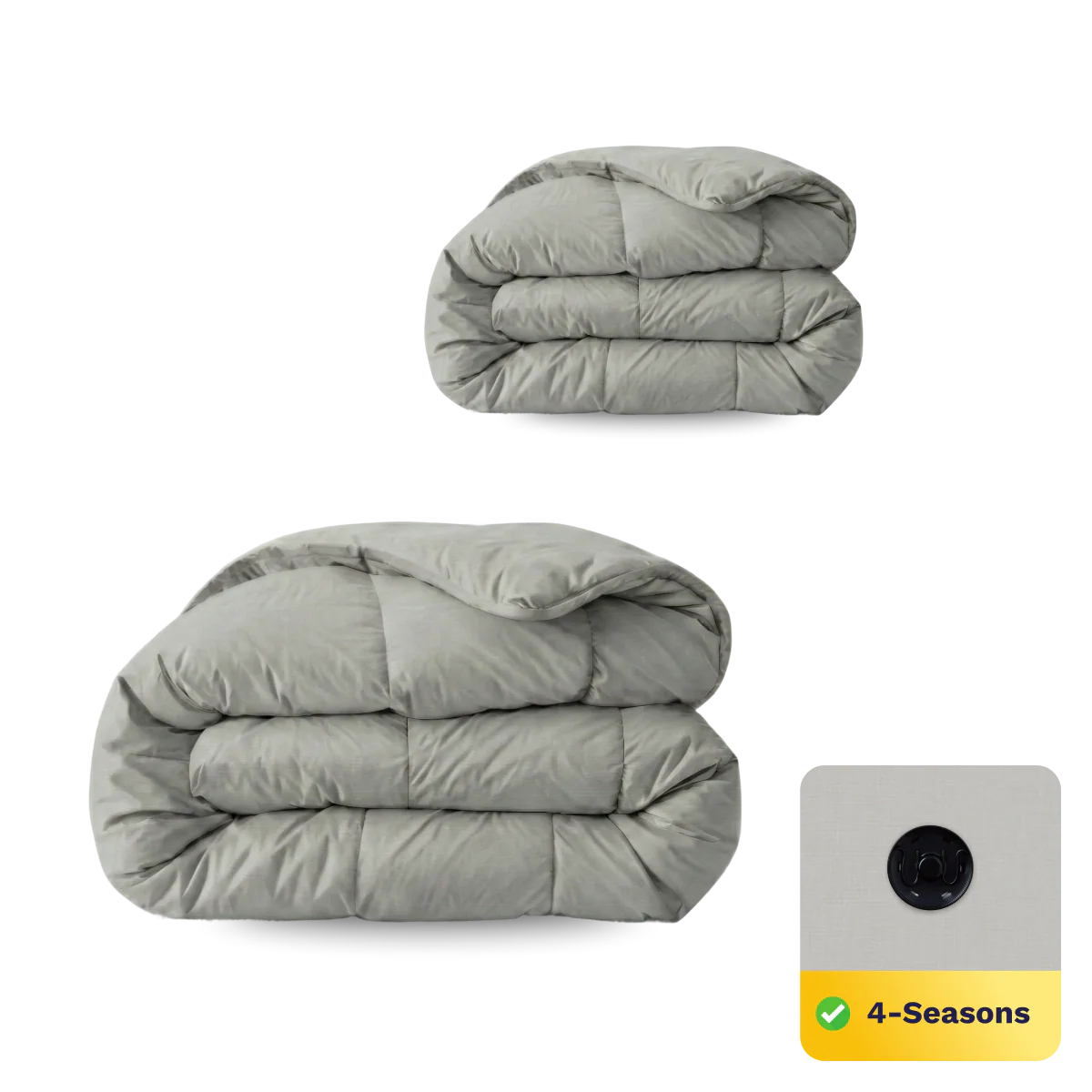 Zelesta Wonderbed 4 Seasons Double Baumwolle - Morning Grey