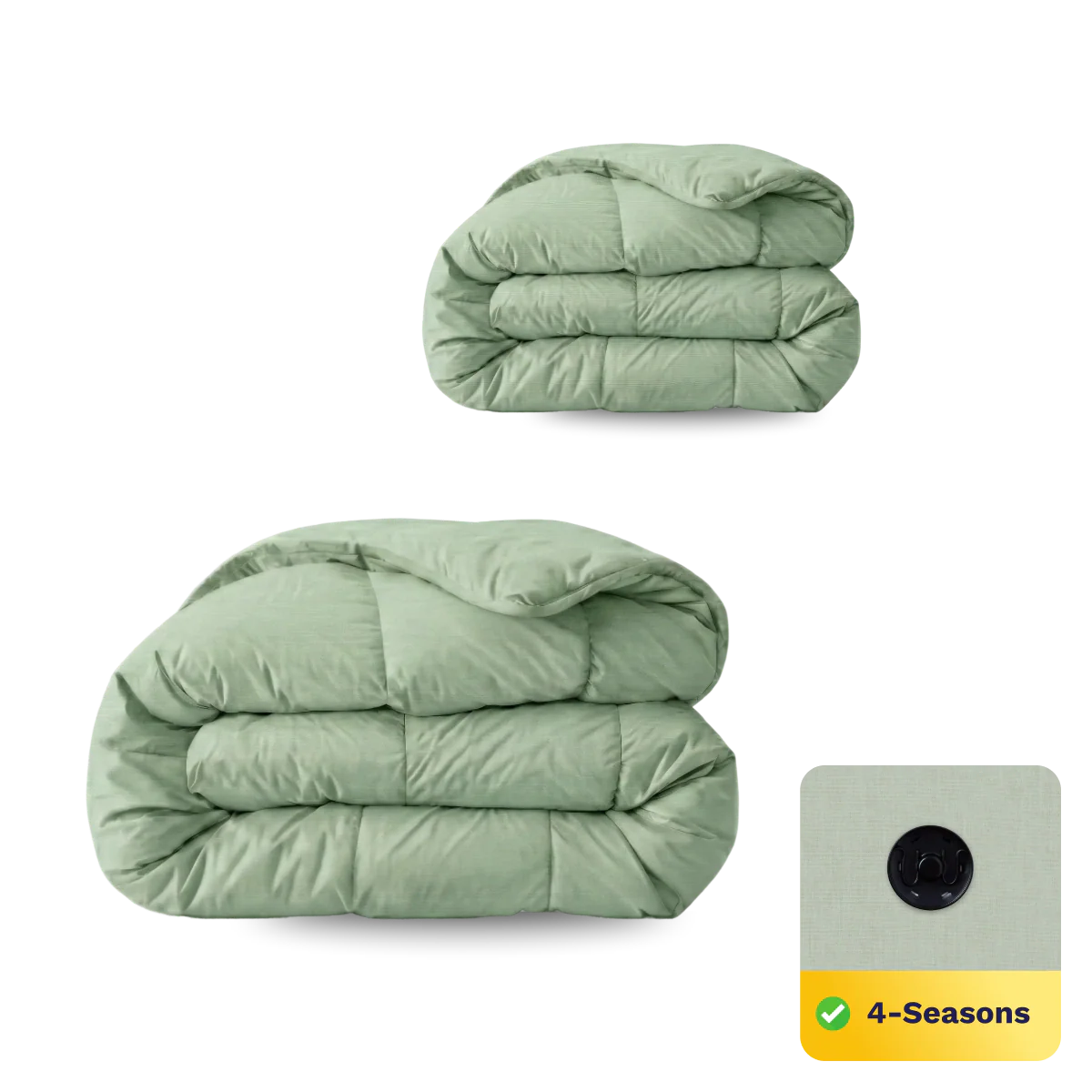 Zelesta Wonderbed 4 Seasons Double Baumwolle - Natural Green