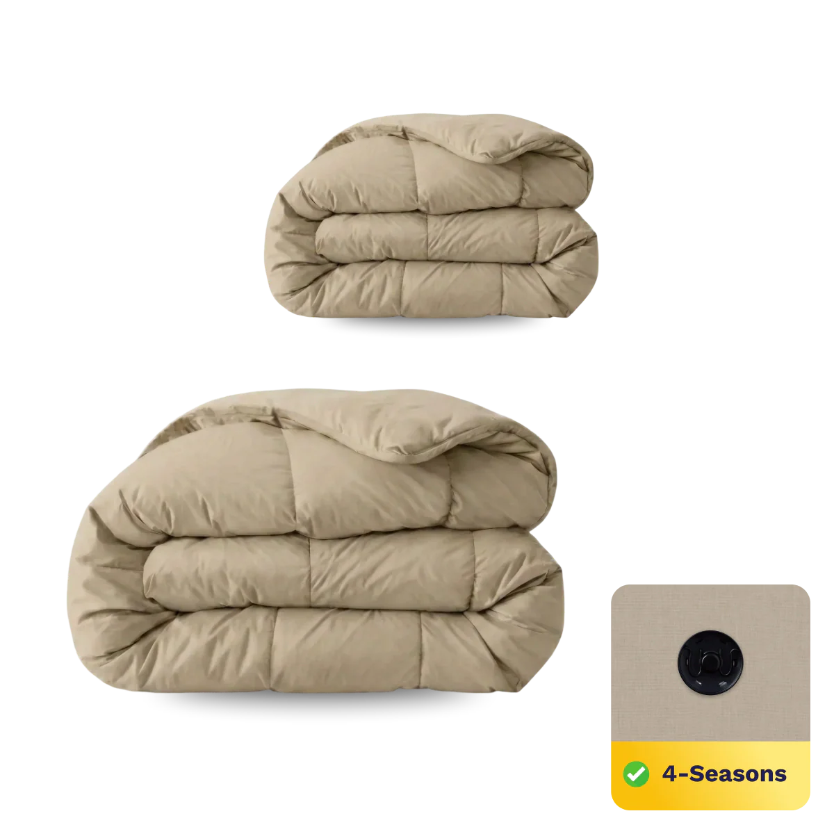 Zelesta Wonderbed 4 Seasons Double Baumwolle - Taupe Blush