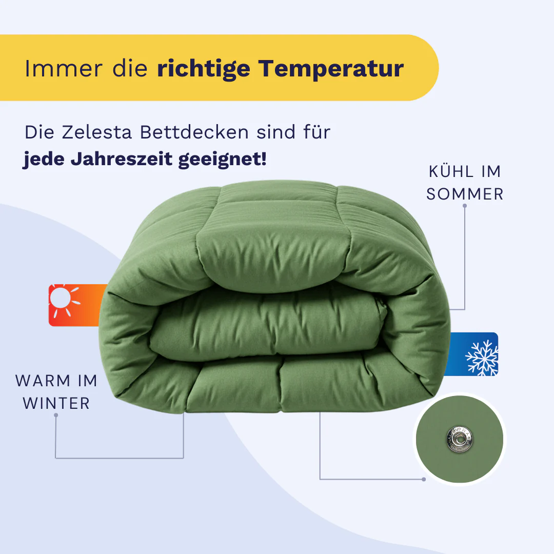 Zelesta Wonderbed 4 Seasons Double - Timeless Green - Image 4