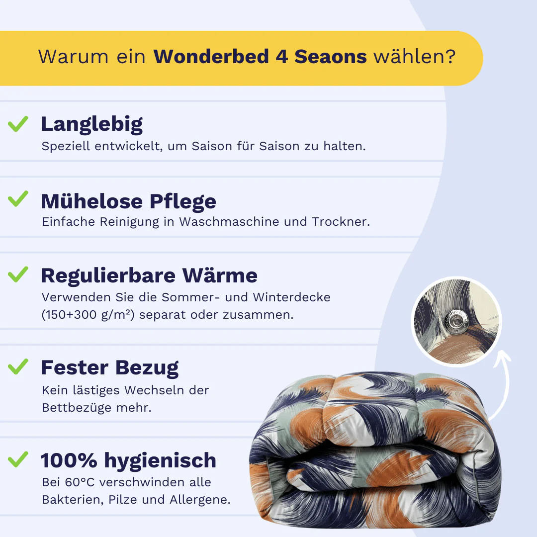 Zelesta Wonderbed 4 Seasons Double - Urban Brush - Image 3