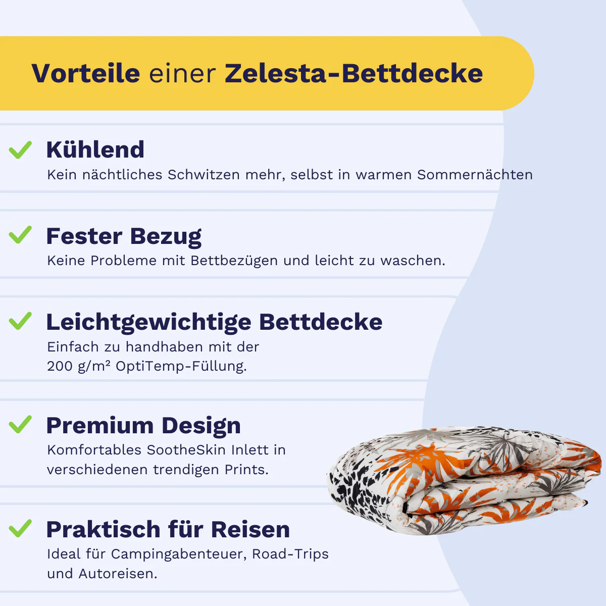 Zelesta Comfort Design Sommerbettdecke - Jungle Vibe - Image 4