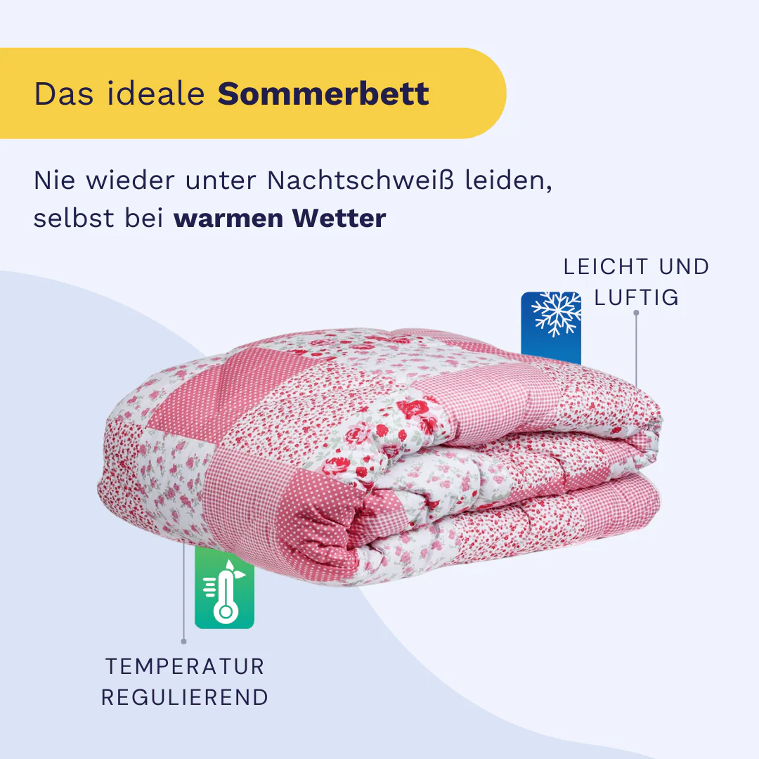 Zelesta Comfort Design Sommerbettdecke - Patchwork pink - Image 5