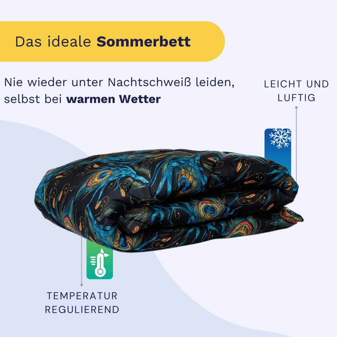 Zelesta Comfort Design Sommerbettdecke - Peacock Feathers - Image 5