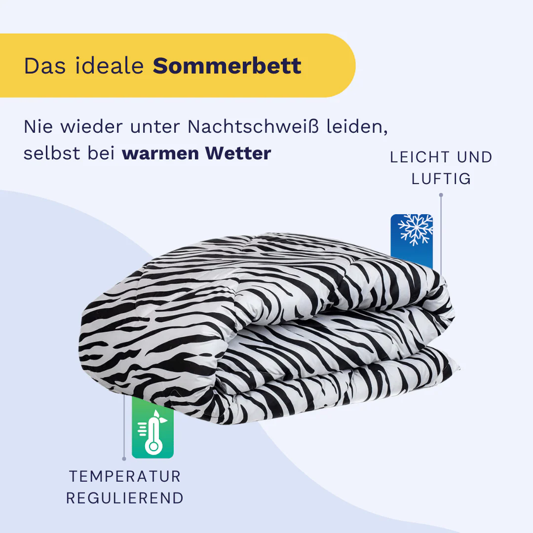 Zelesta Comfort Design Sommerbettdecke - Zebra Skin - Image 5