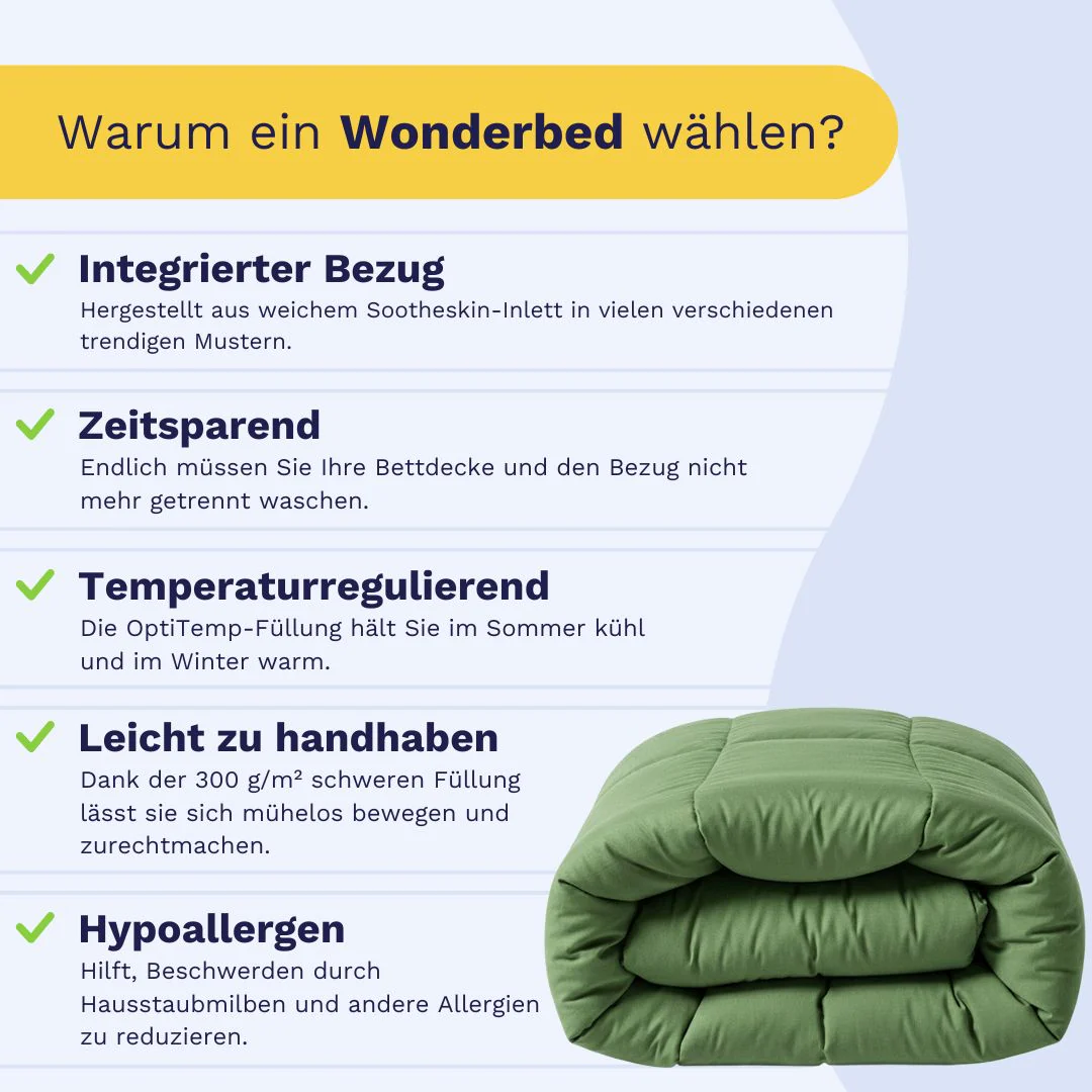 Zelesta Comfort Uni Bettdecke – Salbeigrün - Image 3
